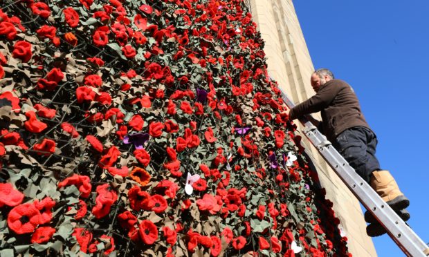 The weeping poppies in Forfar.