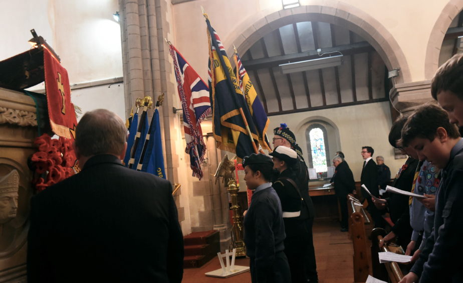 Rememberance Day at Stonehaven's St James Church.