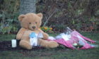 Tributes left after the tragic events in Coupar Angus.