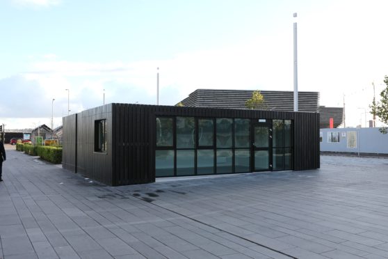 The pavilion in Slessor Gardens.