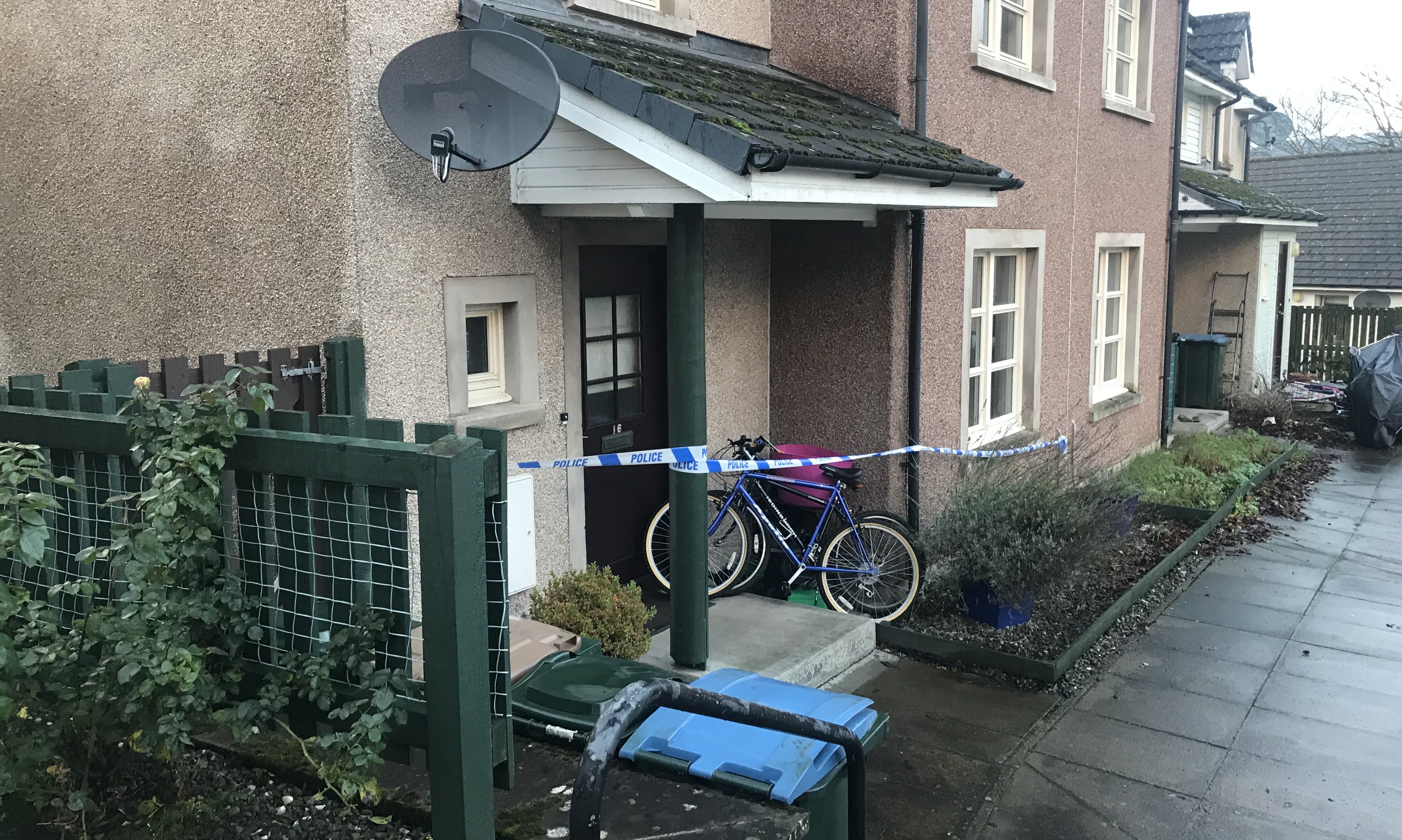 The Crieff property was sealed off by police.