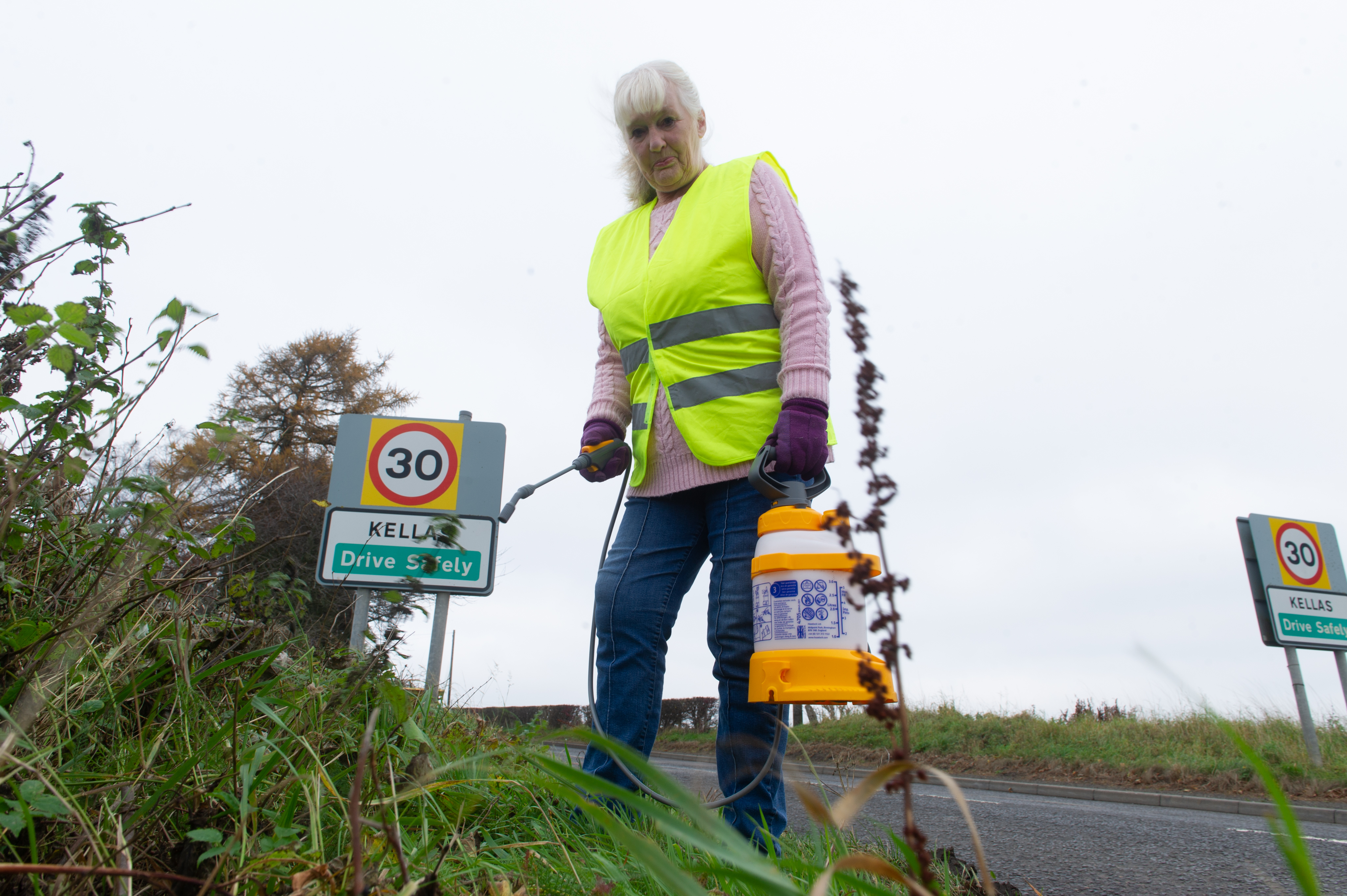 Villager Marilyn Mauran has previously taken matters into her own hands and cut back vegetation covering speed limit signs