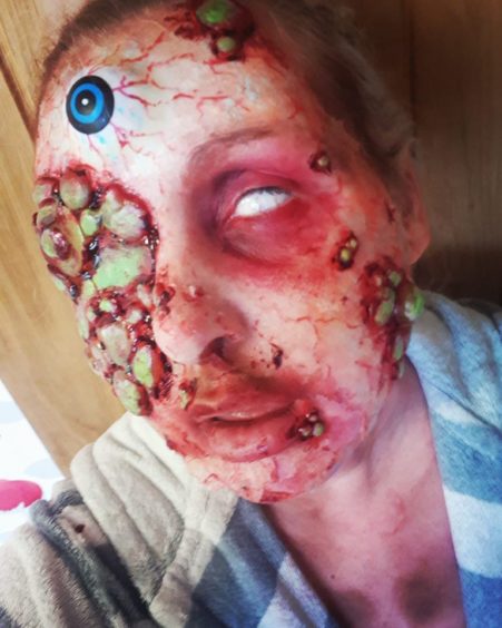 Katie Mackinnon of Perth sent this photo of some incredible Halloween make-up.