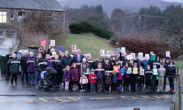 Parents, pupils and politicians made a stand for the future of Logierait Primary.