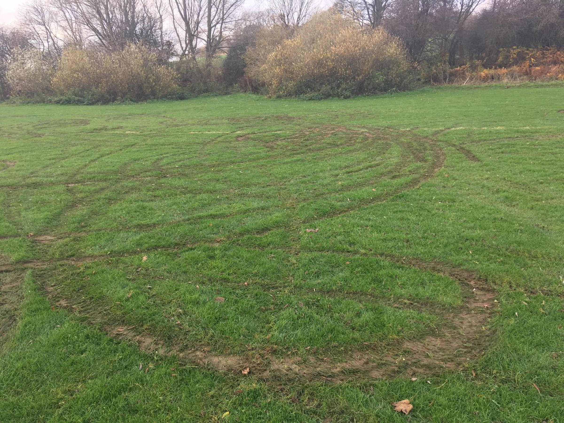 The disgraceful aftermath of what the mini moto and quad bike riders have been doing in East Wemyss.
