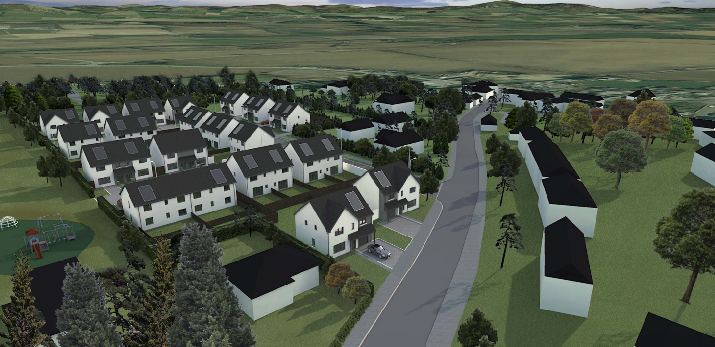 An artist's impression of the new housing development in Meigle.