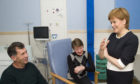 First Minister Nicola Sturgeon talks to patients and visitors as she opens the East of Scotland Major Trauma Centre at Ninewells Hospital in Dundee.