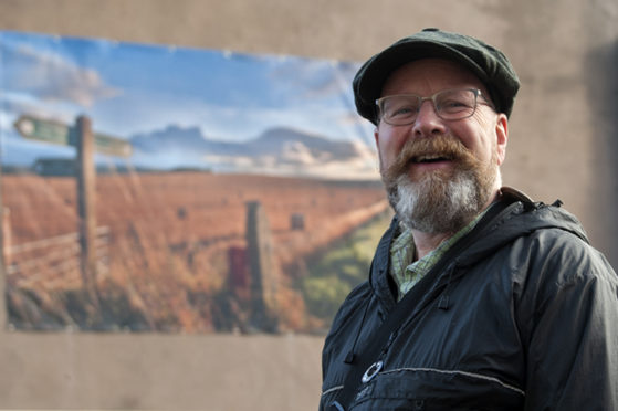 Ian Bain in front of his winning image.