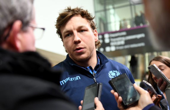 Hamish Watson speaks to the press ahead of flying out to Wales for the Doddie Weir Cup.