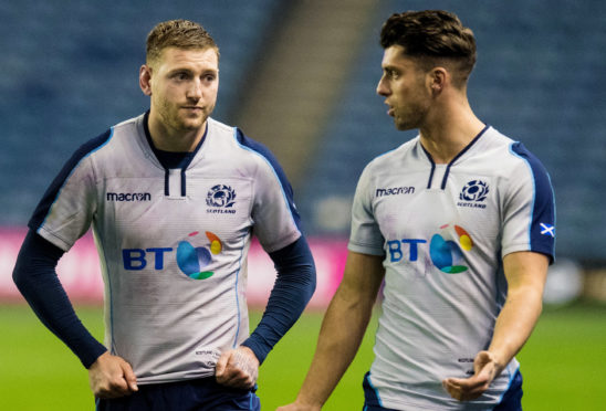 Finn Russell and his deputy for Scotland, Adam Hastings.