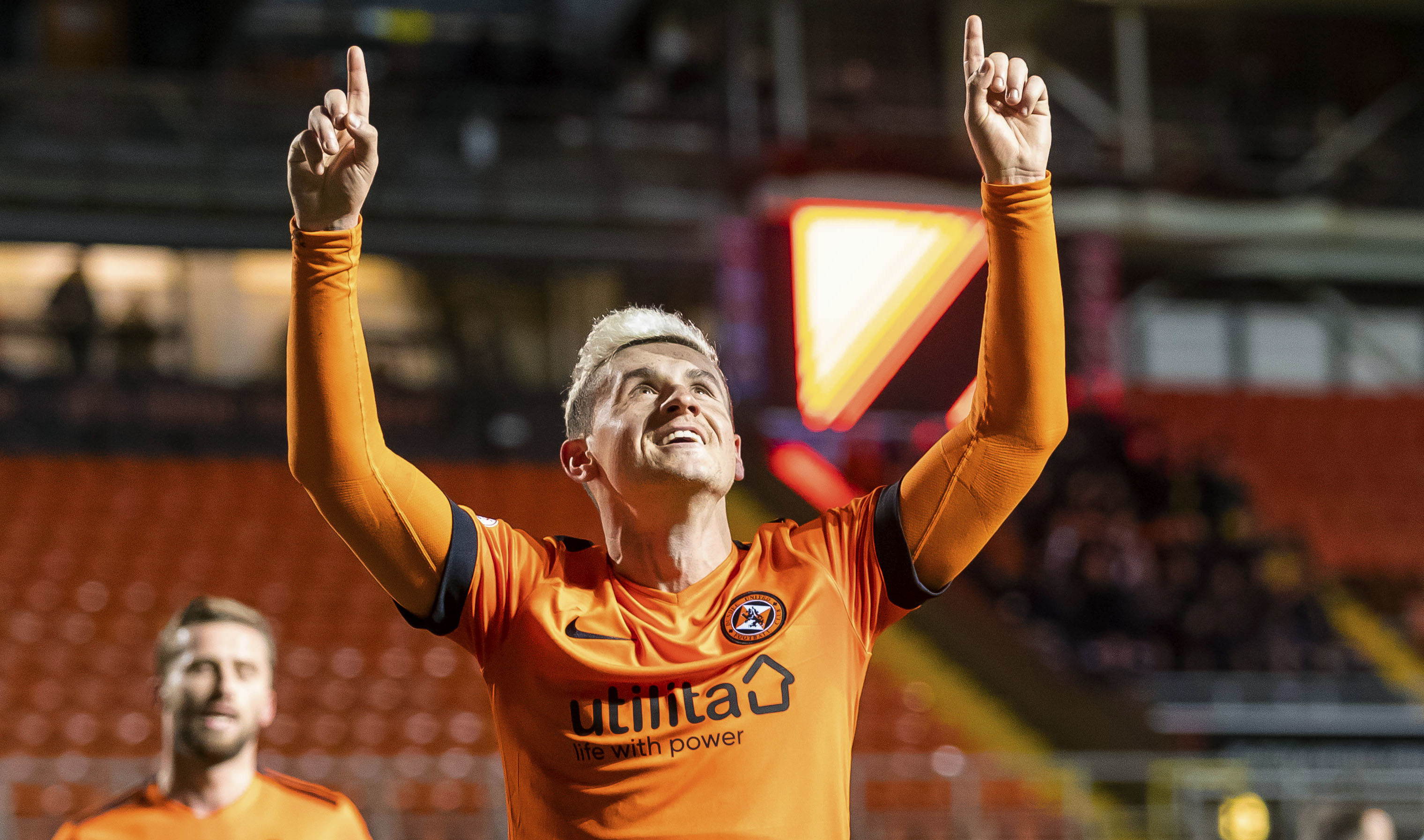 Fraser Aird celebrates after scoring his penalty against Alloa.