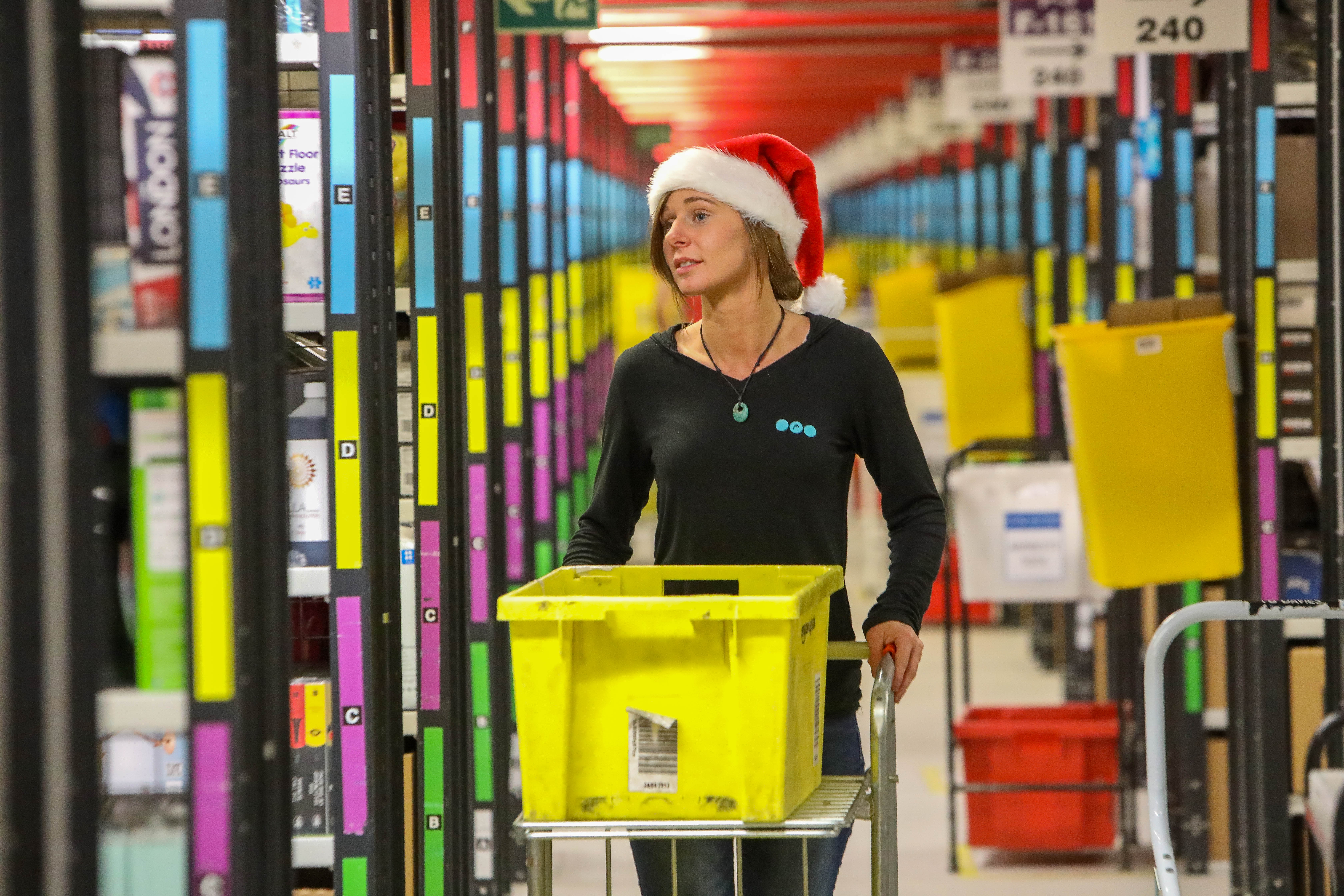 A worker at Amazon in Dunfermline