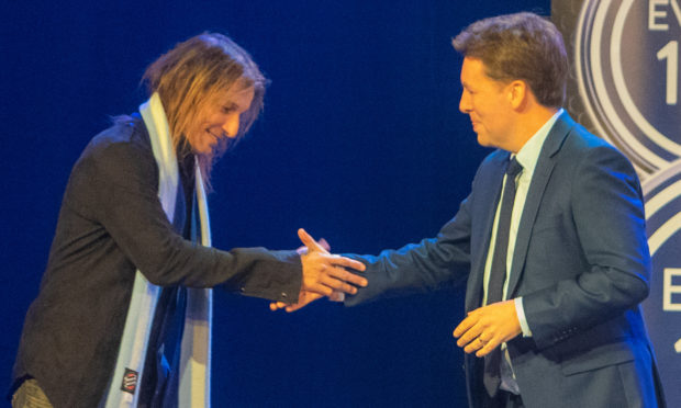 Claudio Caniggia with host David Tanner.