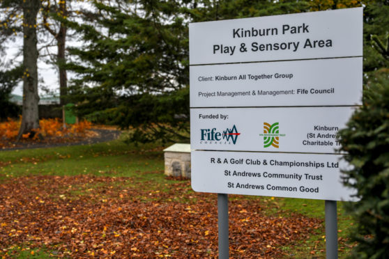 An area around Kinburn Park was cordoned off as police investigated the assault allegation