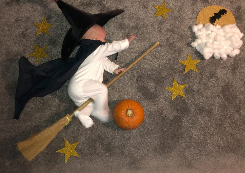 Sophia is only 4.5 months old - but she really embraced the Halloween spirit!