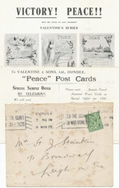 Valentine’s peace postcards from 1918.