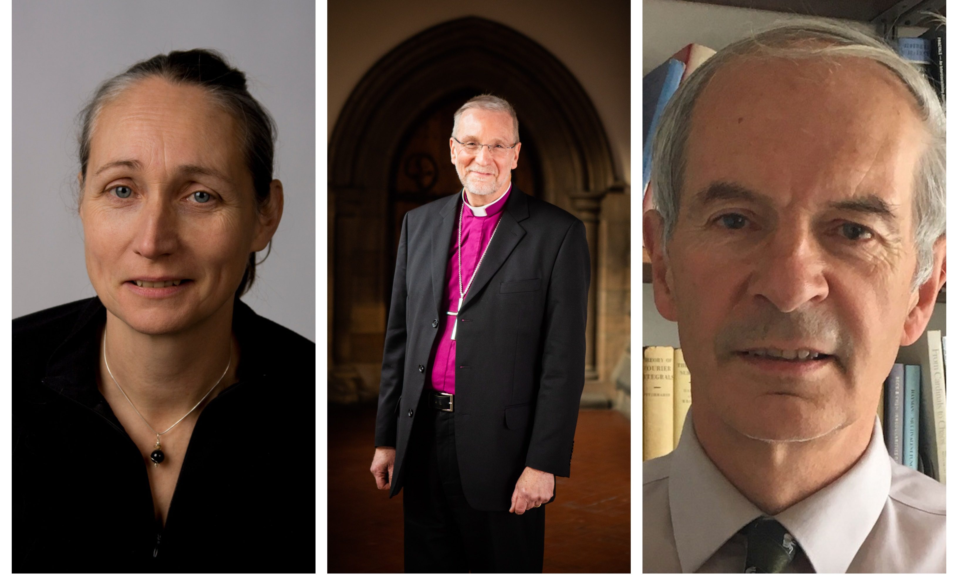 Prof Kate Storey, Rt Rev Ian Paton and Prof Kenneth Falconer.