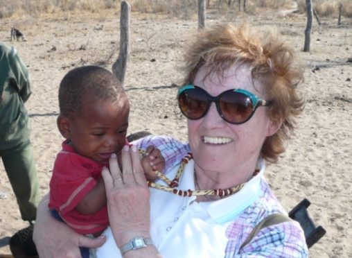 June Paladini during a humanitarian trip to Sri Lanka in 2003.