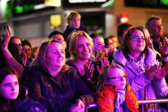 The crowd enjoying the Christmas show in Broughty Ferry in 2018.