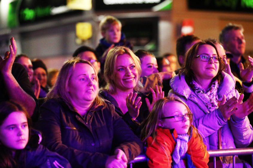 The crowd enjoying the Christmas show in Broughty Ferry in 2018.