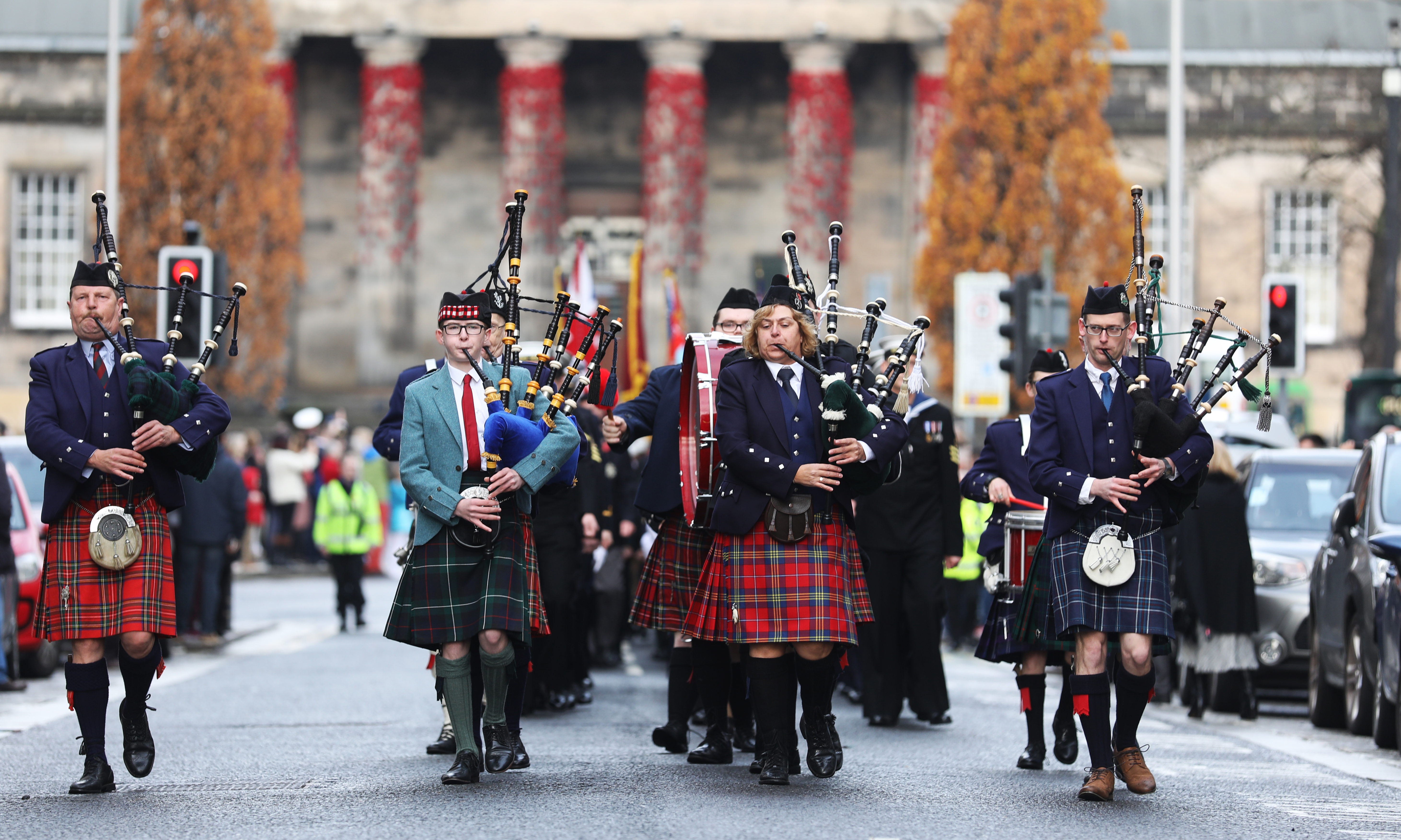 Dundee's Remembrance Day Parade and wreath-laying ceremony.