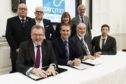 Signatories of the Tay Cities Deal in Perth in November 2018 including Angus Council leader David Fairweather (back left)