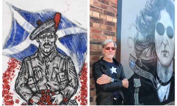 Ian Imrie's new mural (pictured left).