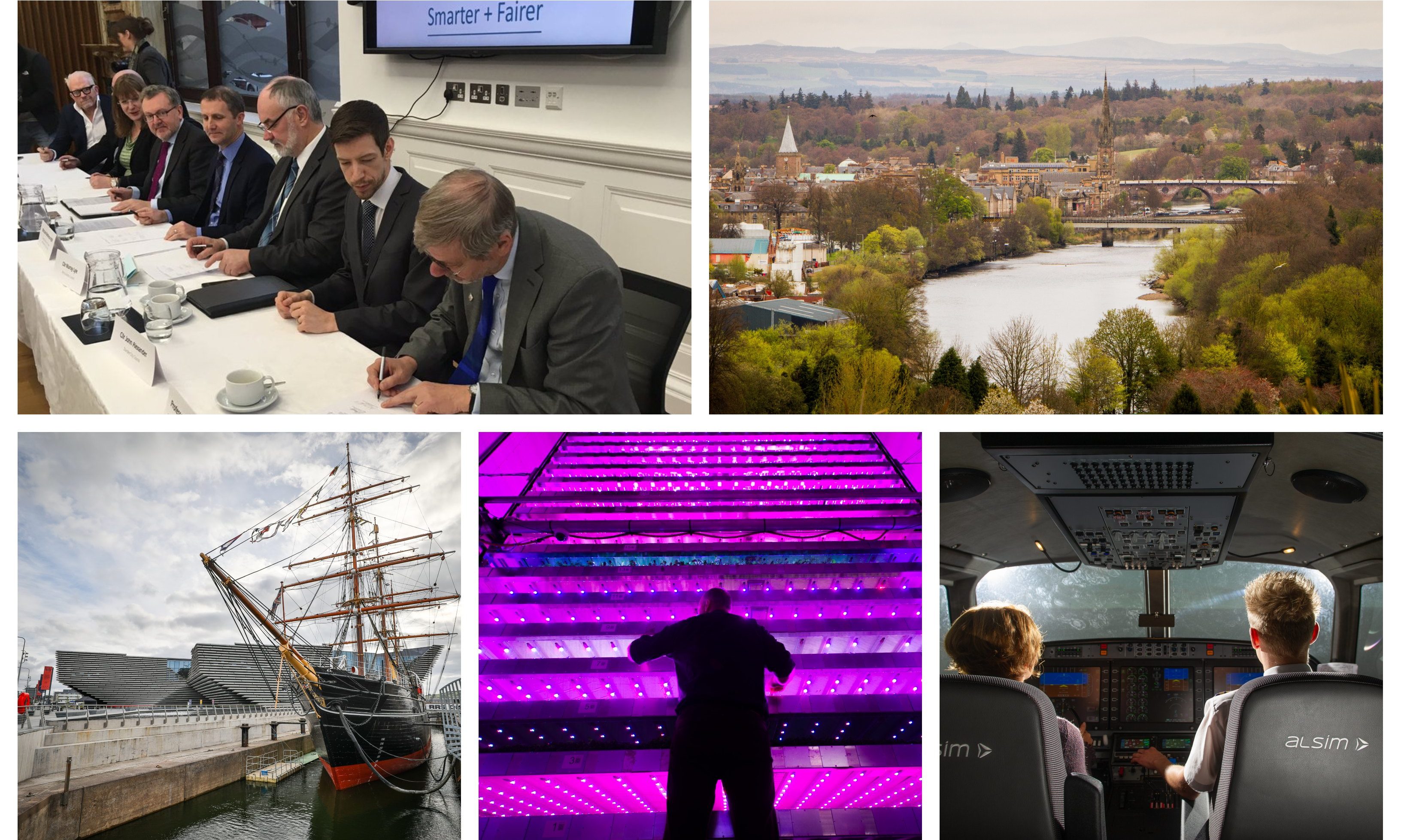 The Tay Cities Deal will invest in, among other things, tourism across Tayside and Fife, the James Hutton Institute in Invergowire (bottom middle) and aviation.