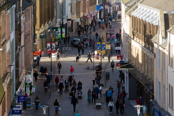 General view of the High Street, Perth.