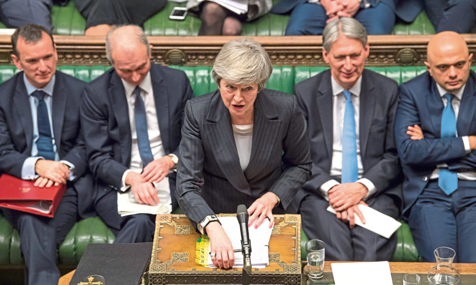 Prime Minister Theresa May during Prime Minister's Questions.