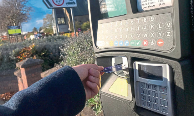 Parking machines in Angus.