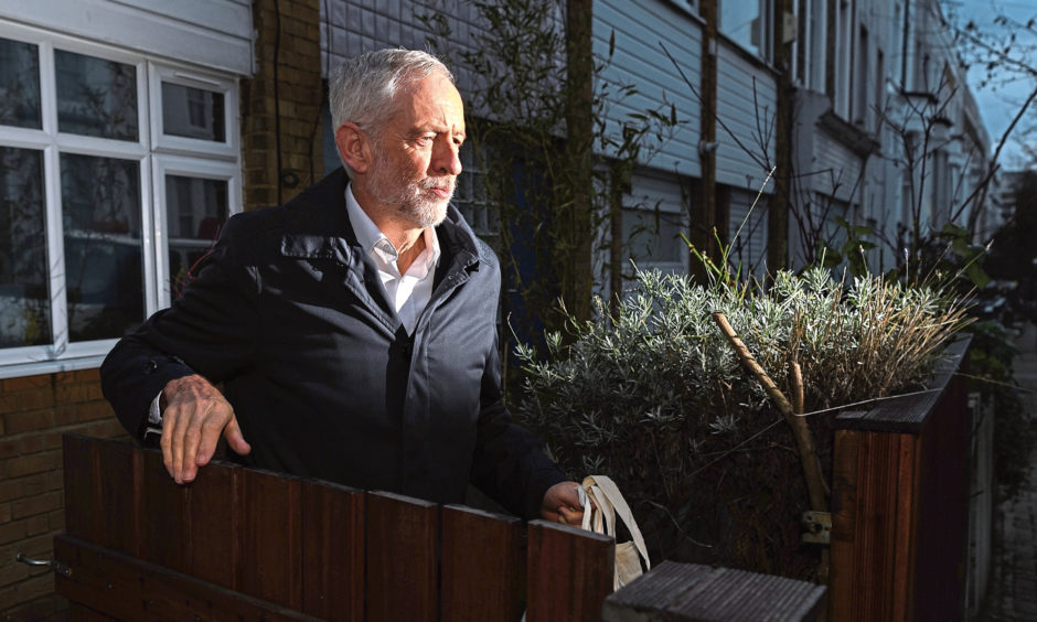 Leader of the Labour Party Jeremy Corbyn leaves his home on December 18, 2018.