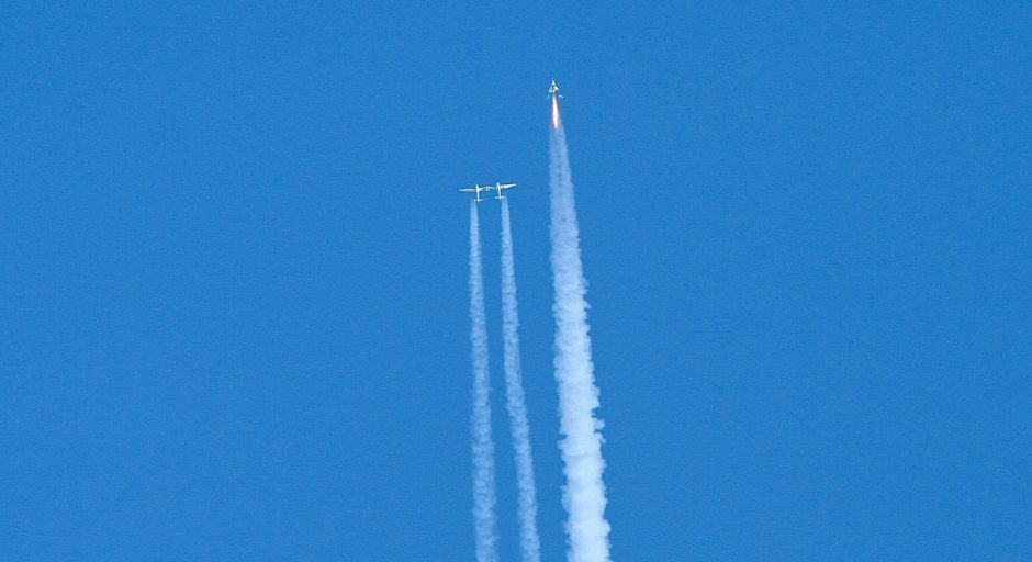 The aircraft called VSS Unity reached an altitude of 271,268 feet reaching the lower altitudes of space.