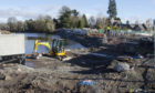 Some of the flood defences construction work.