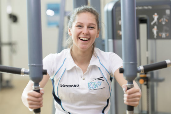 Student Alex Scott at Dundee University's Institute of Sport and Exercise.