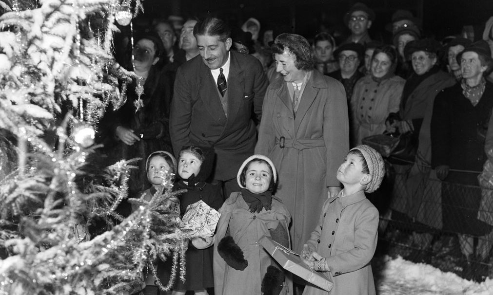 Christmas tree, King Edward Street, December 1950