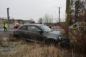 The scene after the crash on the A90 near Forfar