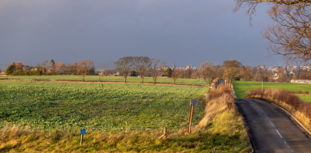 The site on Grange Rd, Dunfermline which is to be developed, with more than 2,000 homes planned