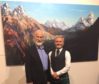 Sir Chris Bonington and James Lamb at the Nepal fundraising exhibition in Nepal.