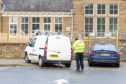 Police near Invergowrie Primary School.