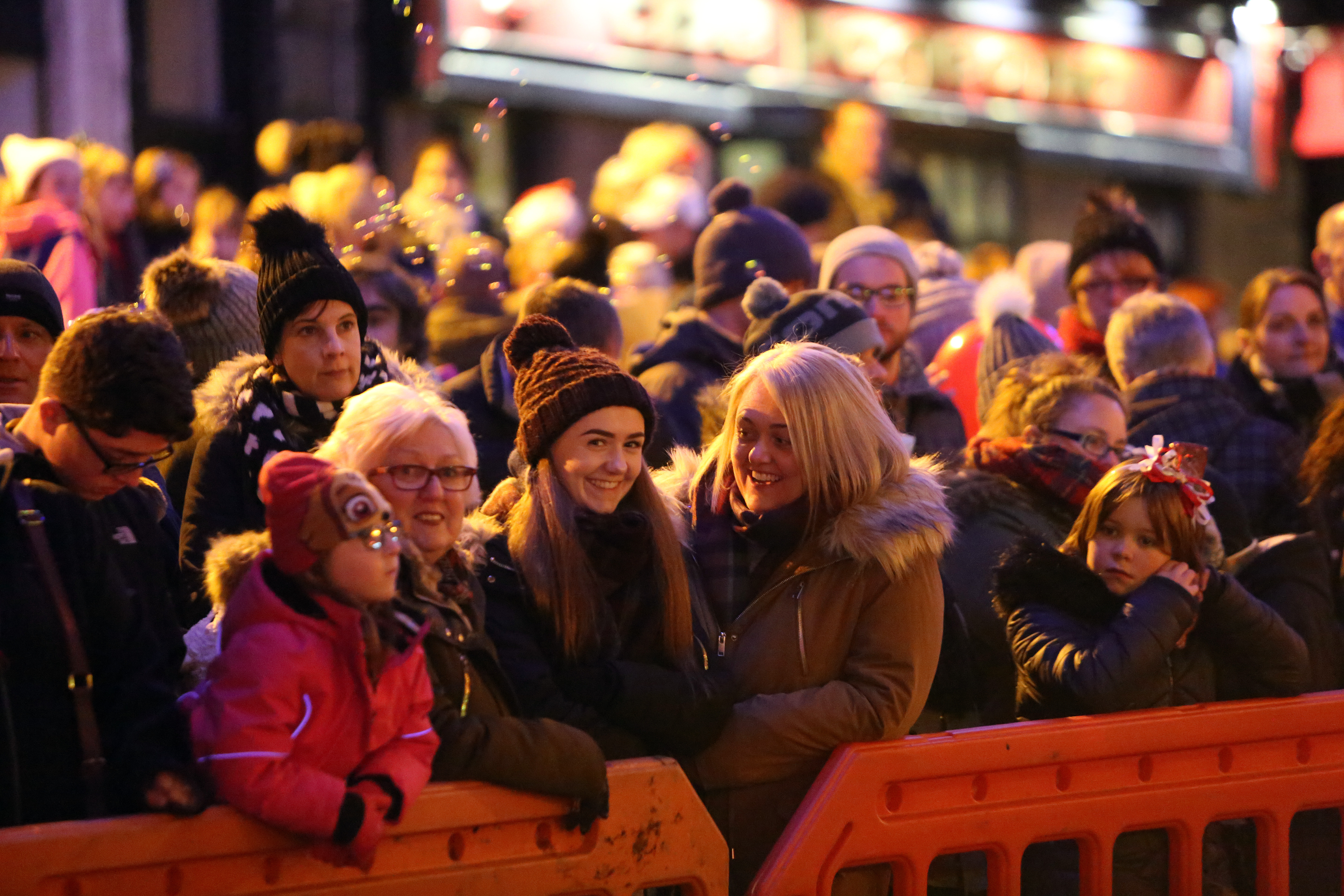 The Christmas tree lights switch-on drew large crowds in Arbroath.