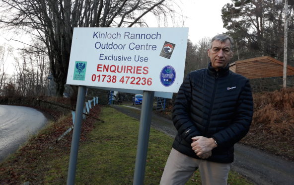 Councillor Mike Williamson at the Kinloch Rannoch Outreach Centre
