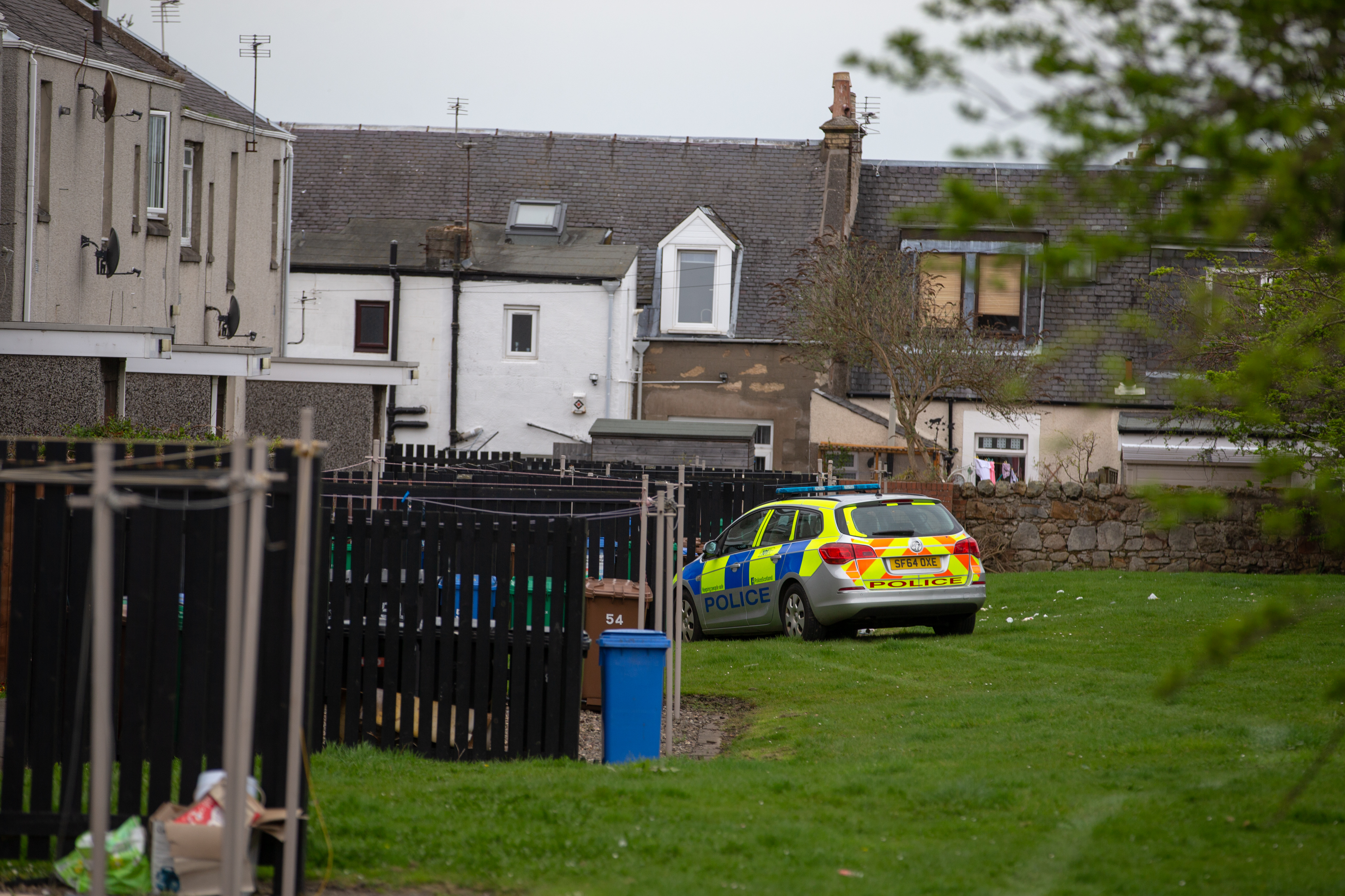 Police in attendance at an address at Miller Street, Kirkcaldy