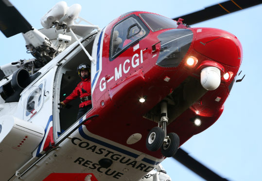 A Coastguard helicopter was used in the search.