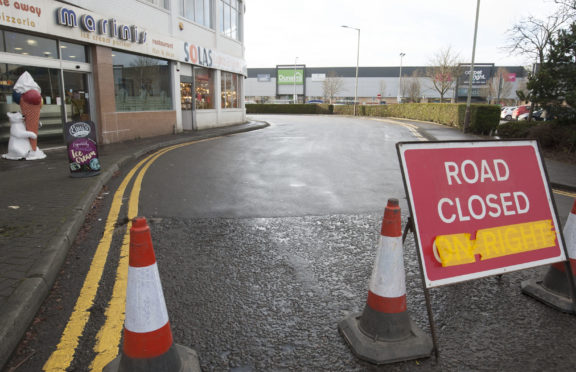 St Catherine's Road in Perth was closed due to a gas leak.