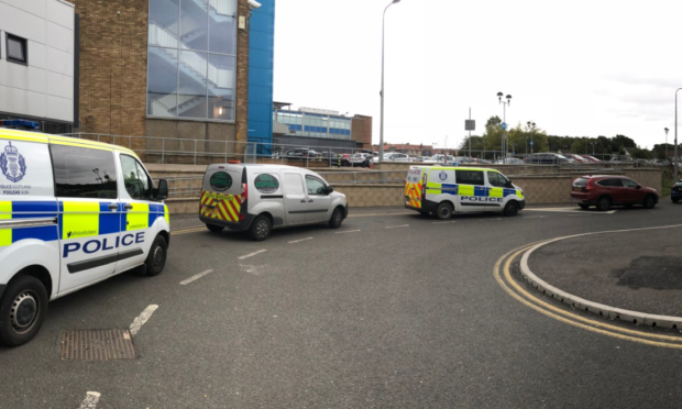 The scene outside Kirkcaldy's Victoria Hospital in December 2018.