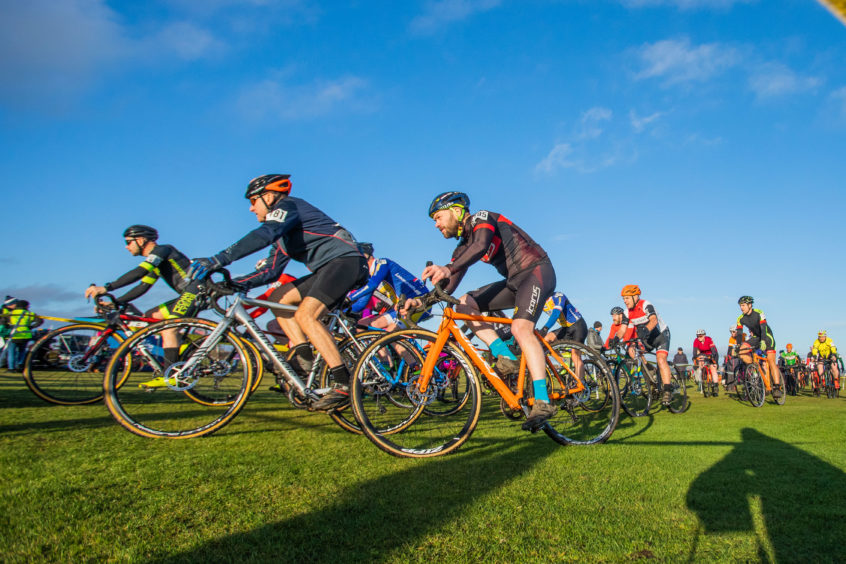 The cyclocross gets under way in Montrose.