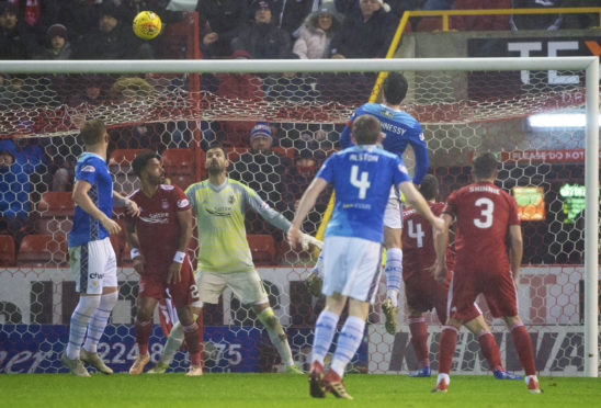 Joe Shaughnessy scores his opening goal.