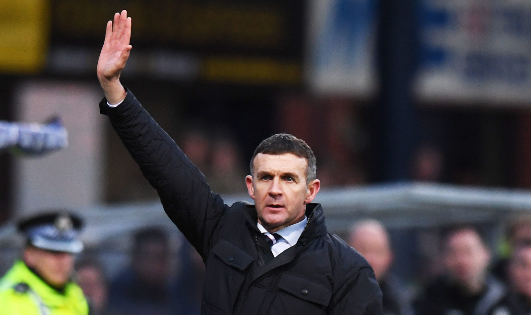 Dundee manager Jim McIntyre at full time.