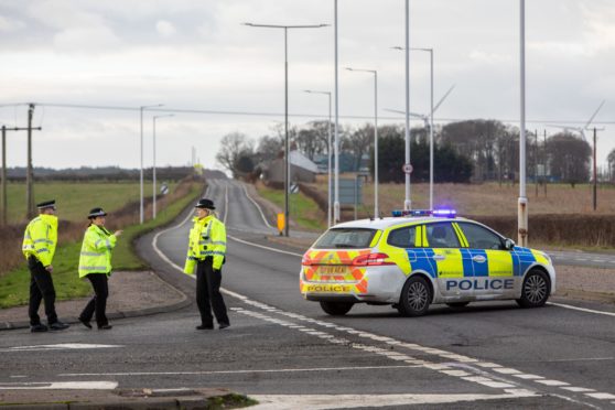 Police diverting traffic from the scene of a fatal accident in 2018.